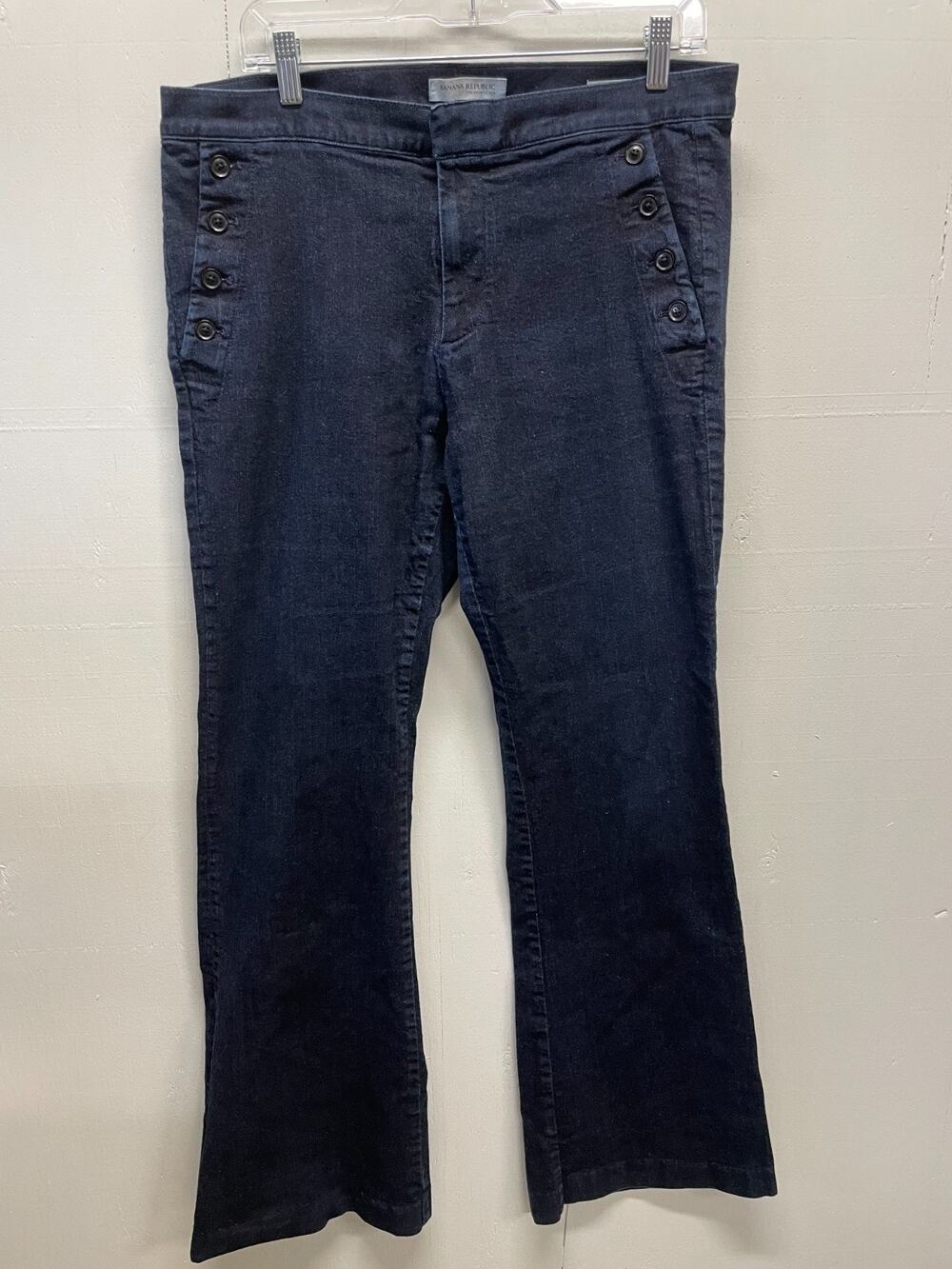Banana Republic Women's Flare Jeans Size 32 High-Rise Dark Indigo Wash